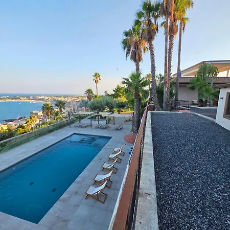 Luxury Vittorianna Etna- Taormina & Seaview With Pool